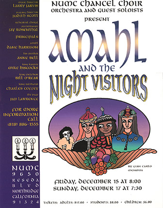 Amahl and the Night Visitors flyer